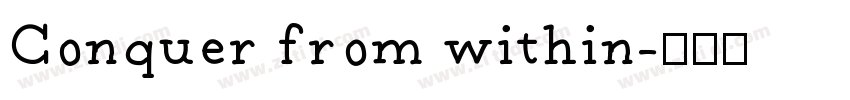 Conquer from within字体转换